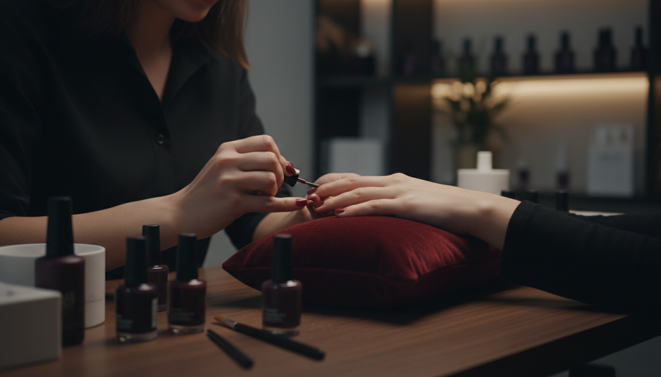 Pose de vernis semi-permanent renforcé en onglerie