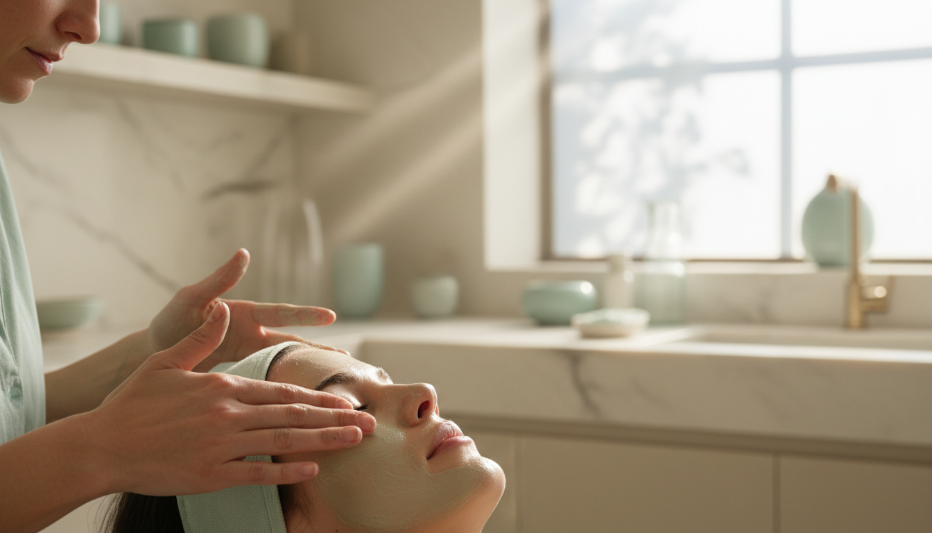 Soin du visage relaxant en institut