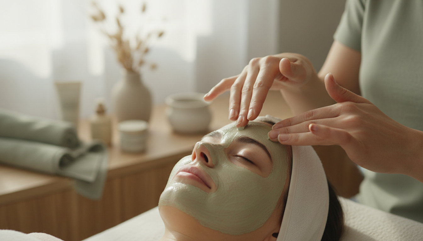 Prestation de soin du visage appliquée en cabine